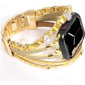 Gold Multilayer Bling Apple Watch Band